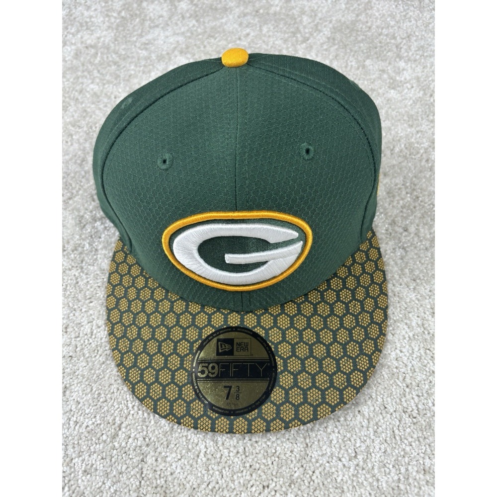 Green Bay Packers New Era ERA 59Fifty Fitted Hat Size 7 3/8